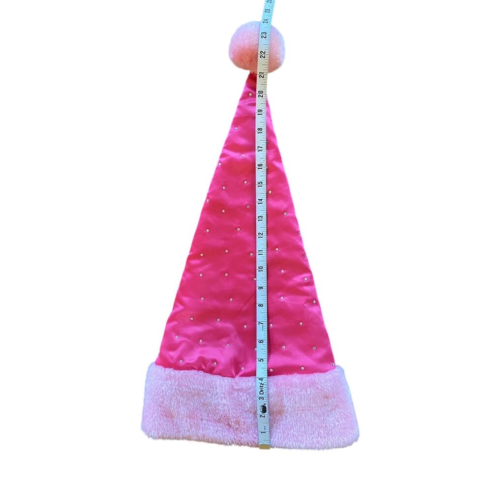 Vintage Victoria's Secret Sexy Little Things Pink Bling rhinestone Santa Hat New - Picture 6 of 6